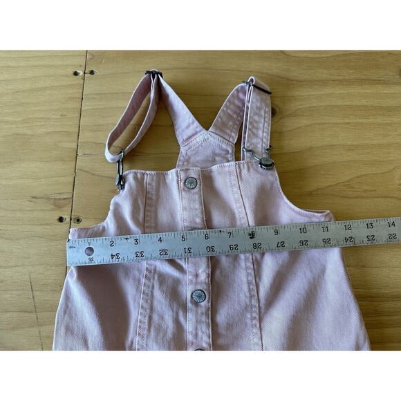 EUC Mark & Spencer Girls 6-7 Dress Pink Overall Jumper Overall - Picture 8 of 8
